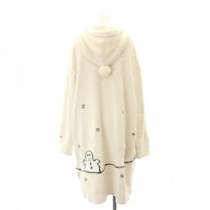 gelato pique PEANUTS SNOOPY パネルジャガードフードドレス ワンピース ひざ丈 ルームウェア ナイトウェア F アイボリー