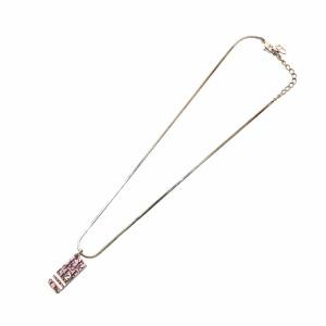 トロッタープレート ネックレス ペンダント ピンク シルバー色（2024