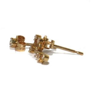 AHKAH トリオネス ピアス 両耳 北斗七星 スター ダイヤモンド K18