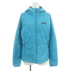 Nano Puff Hoody ジャケット 中綿 ジップアップ XS 水色 /HK OS