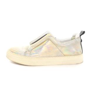 SLIDER SNEAKER スニーカー スリッポン シューズ 37 23.5cm オーロラ色 /AT