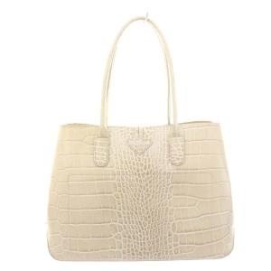 Longchamp バタフライ 型押し トートバッグ ハンドバッグ べージュ