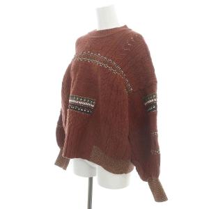 Mame Kurogouchi Oversized Chunky Knit Pullover 1 ブラウン