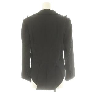 STELLA McCARTNEY ショールカラージャケット 襟デザイン クロップド丈 44 黒 ブラック