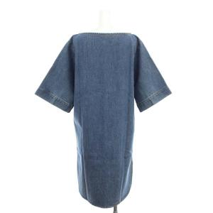 STELLA McCARTNEY デニムワンピース ひざ丈 五分袖 38 青 ブルー /MF OS