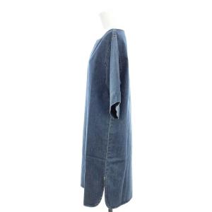 STELLA McCARTNEY デニムワンピース ひざ丈 五分袖 38 青 ブルー /MF OS