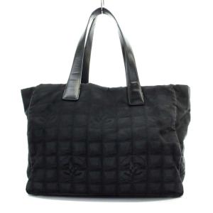 CHANEL ニュートラベルライン トートバッグ MM 10番台 黒 ブラック