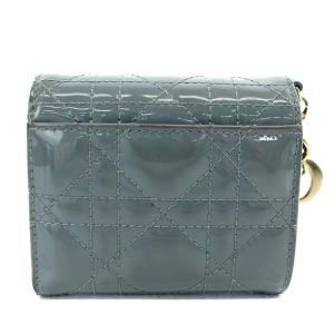 Christian Dior Lady Dior ロータスウォレット カナージュ ブルーグレー S0181OVRB