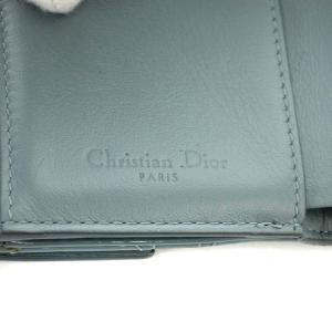 Christian Dior Lady Dior ロータスウォレット カナージュ ブルーグレー S0181OVRB