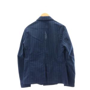 sacai ダブルブレストジャケット テーラードジャケット ストライプ 2 紺 ネイビー 15-00750M