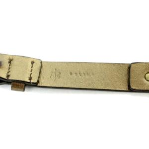 CELINE 散弾デザイン2連ラップベルト レザー 茶 ブラウン