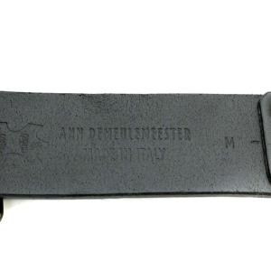 ANN DEMEULEMEESTER チェーン装飾レザーベルト ブラック