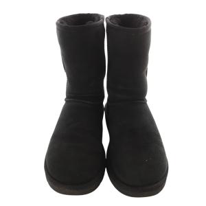 UGG australia W CLASSIC SHORT ムートンブーツ ミドル 24cm 黒 ブラック 5825 /SR