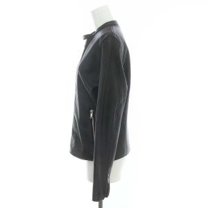 JOURNAL STANDARD 23SS シープレザーシングルライダースブルゾン ジップアップ 38 黒 ブラック