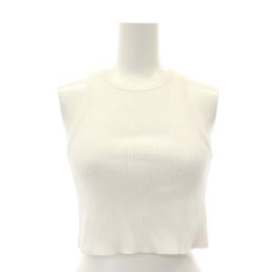 23SS ALFRED Cropped タンクトップ カットソー ノースリーブ クロップド 白 ホワイト