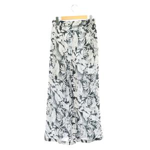 Deuxieme Classe 23SS Flower プリントパンツ ワイド イージー 花柄 黒 ブラック