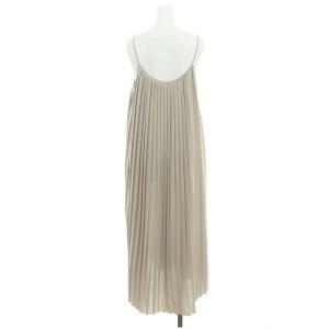 ANAYI ツイルプリーツキャミ ワンピース ロング丈 マキシ丈 36 S ベージュ
