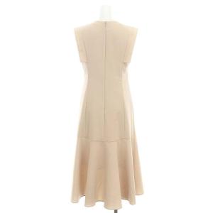 ANAYI ノースリーブフレアドレス ロング丈 ミモレ丈 バックファスナー 36 S ダスティピンク