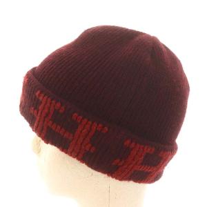 HERMES マルジェラ期 カシミヤ Hロゴ ニット帽 ボルドー