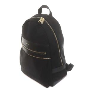 PAUL SMITH ナイロン リュックサック 切替 ロゴ 黒 ブラック