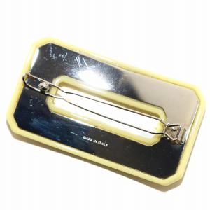 miumiu Risid Plex Hair Clip ヘアクリップ ヘアアクセサリー ロゴ 黄 イエロー 5JF093