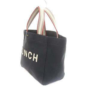 ANYA HINDMARCH LUNCH ロゴ トートバッグ キャンバス グレー マルチカラー