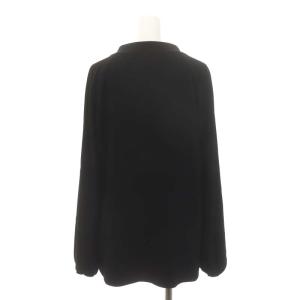 René パール スキッパーブラウス プルオーバー 長袖 ボウタイ 36 黒 ブラック /ES OS