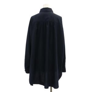 FLORENT 22SS ロングスリーブシャツ 長袖 オーバーサイズ 比翼ボタン 1 紺 ネイビー /MY OS