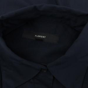 FLORENT 22SS ロングスリーブシャツ 長袖 オーバーサイズ 比翼ボタン 1 紺 ネイビー /MY OS