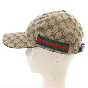 GUCCI GGキャンバス キャップ S 57cm ブラウン