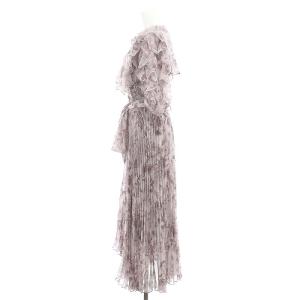 SNIDEL 22SS フリルプリーツドレス ワンピース マキシ ロング シアー シースルー 半袖 1 M ピンク