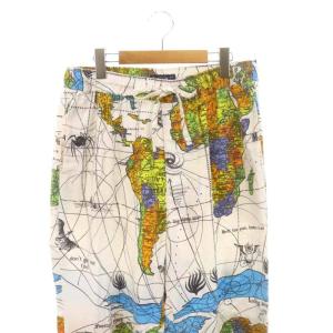 SAINTMICHAEL × ドクター・ウー DR.WOO パジャマパンツ イージーパンツ 総柄 XL シルク混 白 ホワイト マルチカラー