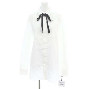 COTTON SHIRT WITH PLASTRON 40 ホワイト
