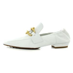 BOTTEGA VENETA マダムレザーローファーパンプス 351/2 ホワイト