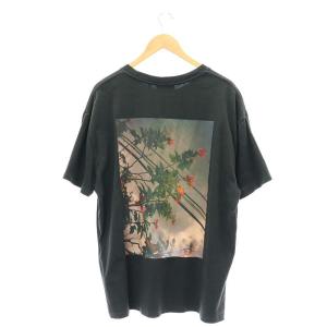 FLOWER PHOTO Tシャツ カットソー 半袖 S 黒 ブラック /HK OS SH