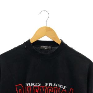 BALENCIAGA 21AW B AUTHENTIC PATCHED カットソー L 黒 青