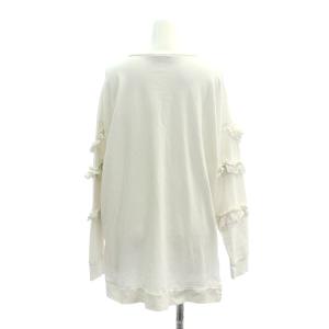 ENFOLD 23SS SCREW-SLEEVE PULLOVER プルオーバー カットソー フリル 長袖 38 白 ホワイト
