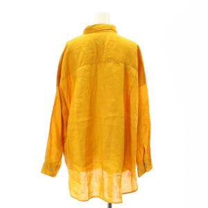 Spick&Span 24SS 80リネンカジュアルビッグシャツ 長袖 オレンジ