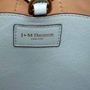 J&M DAVIDSON リングデザインバケットバッグ ハンドバッグ レザー ライトブルー /DO OS