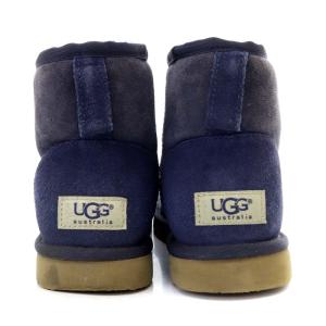 UGG australia クラシックミニ CLASSIC MINI ムートンブーツ ショートブーツ スエード ボア US8 25cm 紺 ネイビー 5854