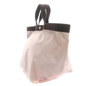 Hervé Chapelier 725C コーデュラ舟型トートL  バッグ ハンド バイカラー ピンク 茶 ブラウン