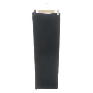 プリーツスカート ロング タイト M 黒 ブラック