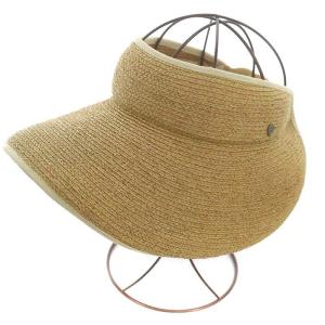 HELEN KAMINSKI ラフィア サンバイザー 帽子 麦わら F ベージュ
