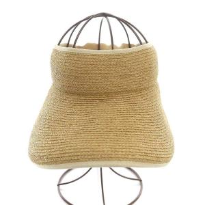 HELEN KAMINSKI ラフィア サンバイザー 帽子 麦わら F ベージュ