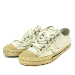 GOLDEN GOOSE V-STAR SNEAKERS スニーカー ローカット レザー 38 25cm 白 ホワイト