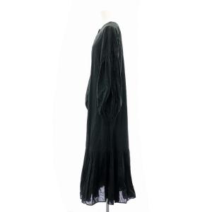 MARIHA ルネッサンスのドレス ワンピース ロング マキシ丈 長袖 36 黒 ブラック
