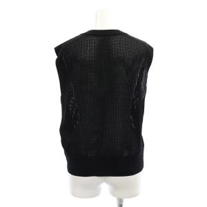 IENA 24SS アイレットニットベスト プルオーバー クルーネック メッシュ 黒 ブラック