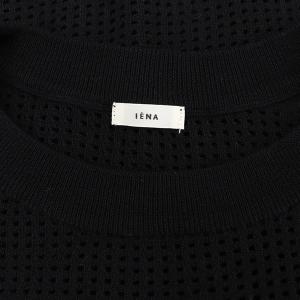 IENA 24SS アイレットニットベスト プルオーバー クルーネック メッシュ 黒 ブラック