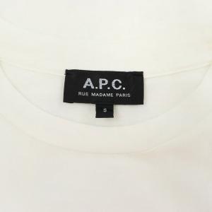 A.P.C. for IENA プリントTシャツ カットソー 半袖 ショート丈 ロゴ S 白 ホワイト /MY OS