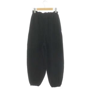 ENFOLD Washedタイプ ライター センタープレスegg PANTS パンツ ワイド イージー ギャザー 38 黒 ブラック